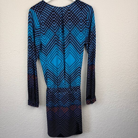 Rubber Ducky Dress Womens XL Blue Dropped Waist Drawstring Tunic V Neck - Picture 4 of 8